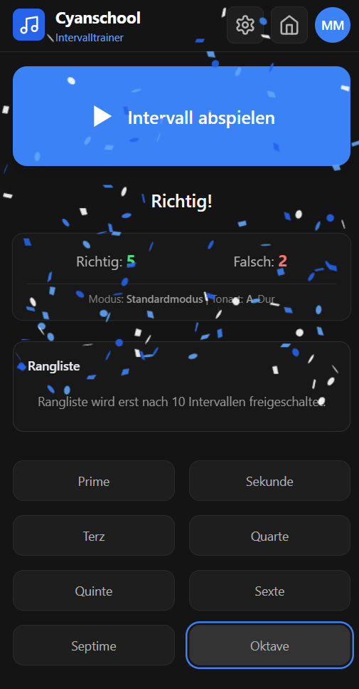 Intervalltrainer Screenshot