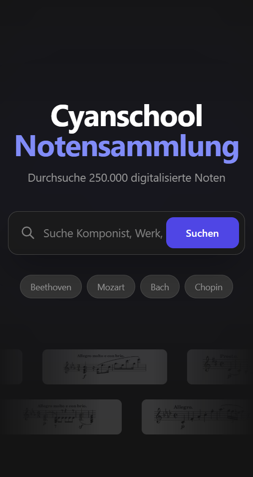 Notensammlung Screenshot